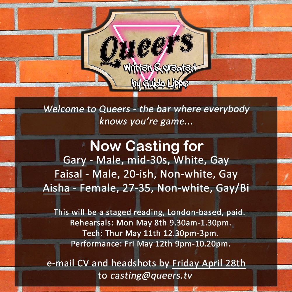 OOH! I’m very excited to be directing this hilarious show in a few weeks but there are still some delicious roles to be filled! Get emailing!