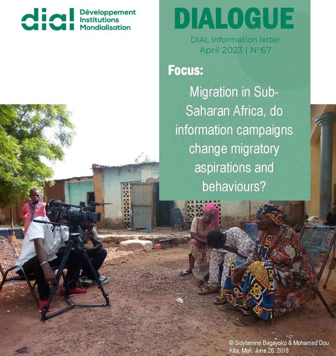 Dialogue N°67 has just been published.  Focus of this number : "#Migration in #SubSaharan #Africa, do information campaigns change migratory aspirations and behaviours?" by F. Gubert <a href="/GubertF/">Flore Gubert</a>, S. Mesplé-Somps <a href="/mesple_somps/">Mesplé-Somps Sandrine</a> &amp; Björn Nilsson <a href="/NilssonBjoern/">Björn Nilsson</a>.
▶️dial.ird.fr/wp-content/upl…