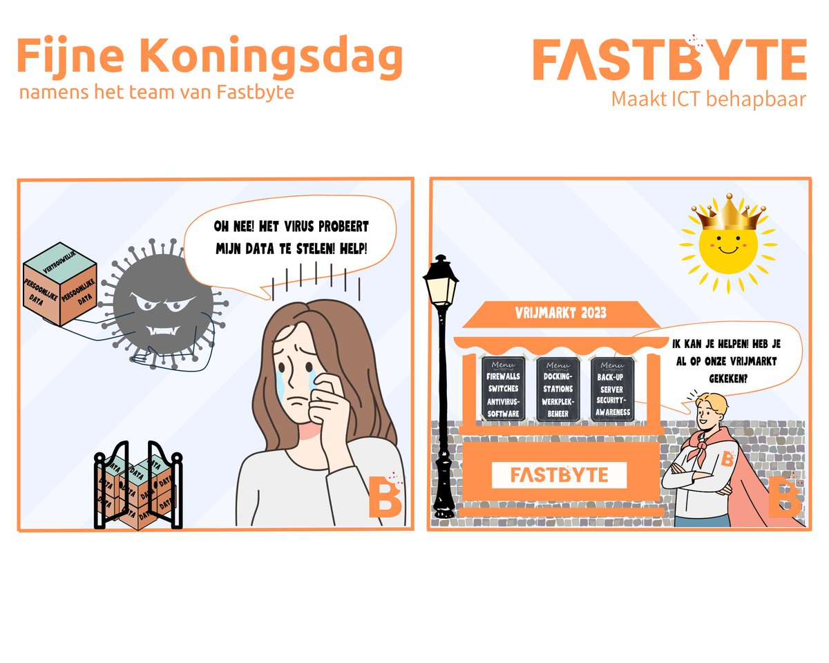 MSPSpino's tweet photo. Morgen is het #Koningsdag!

Namens het hele team van Fastbyte, wensen we iedereen een fijne Koningsdag!

#ICT #maaktictbehapbaar #eerlijk #persoonlijk #deskundig #behulpzaam https://t.co/wCcuyGmEXK