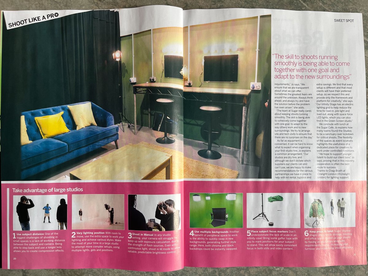 Amazing to see @sugarstudiosldn featured in @DPhotographer with an 8-page spread. Grab a copy of Digital Photographer from @WHSmith or online: shorturl.at/btNOQ