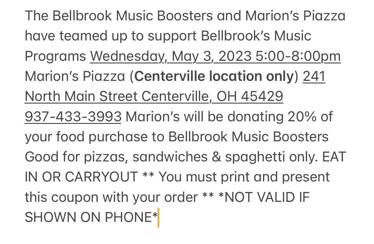 Bellbrook Band tweet media