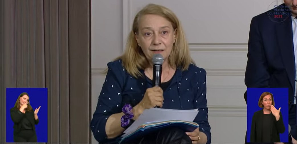#CNH #CNH2023 <a href="/PascaleRibes1/">Pascale Ribes</a> présidente d'<a href="/apfhandicap/">APF France handicap</a> : "L'accessibilité est un droit, non négociable. Nous opposer des contraintes économiques, normatives, c’est inacceptable ! (...) Monsieur le Président, vous êtes #AuPiedDuMur !"
‼️Lire l'intervention: bit.ly/3ArjEwn