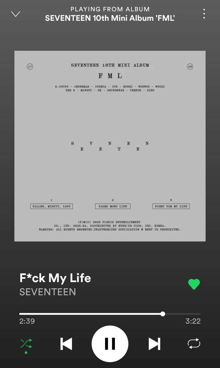 2minusoneee's tweet photo. gak tau lagi dah berapa kali dengerin ini🙁 https://t.co/NeLUWvKYti