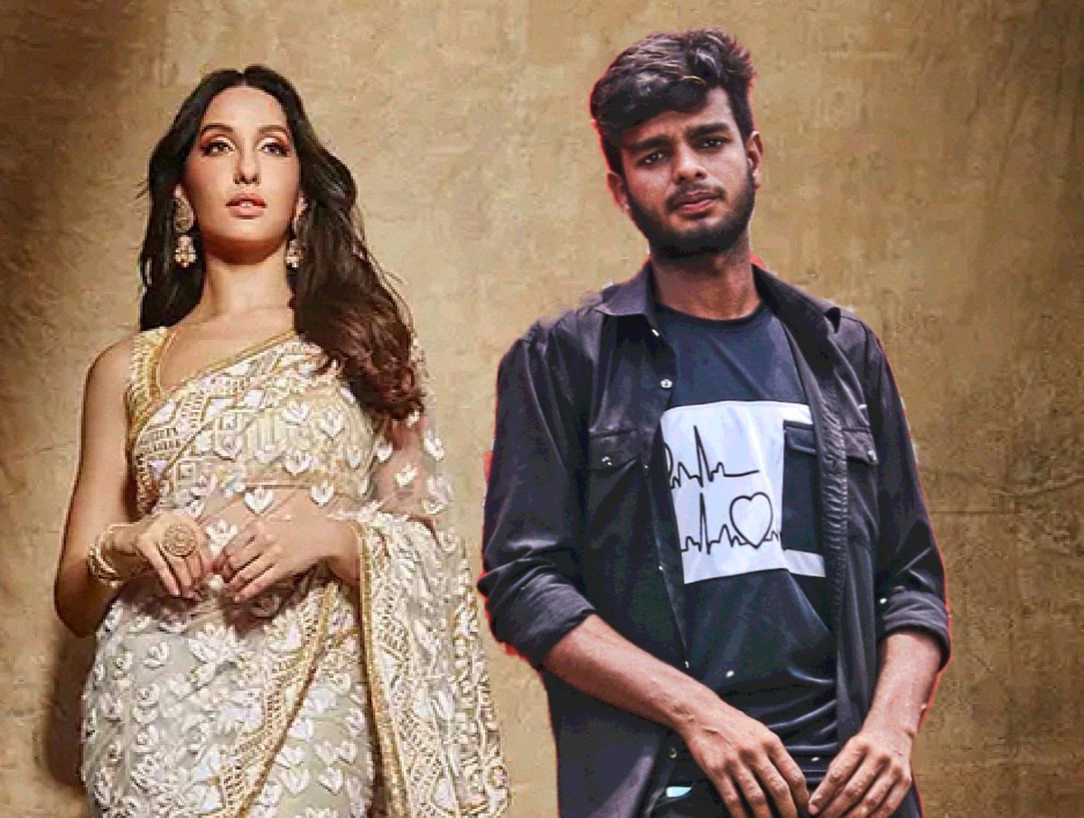 Rajonnur1's tweet photo. One day I met my darling @norafatehi and she requested to take a picture with me, but I never let my fans down https://t.co/EboNNSwb4r