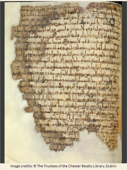 Khalid_Al_Kamal's tweet photo. هذه المخطوطة مكتوبة بالخط الحجازي وهي مؤرخة بحسب موقع 
Corpus Coranicum
لما قبل سنة 750 ميلادي
راجع الرابط التالي:
https://t.co/NzSHMwGkvw...
وقد تم تأريخ المخطوطة بالكربون المشع من قبل
 ETH
 ، زيورخ (سويسرا) ، تحت رعاية مشروع 
Corpus Coranicum 
  وقد أعطت النتائج المجمعة https://t.co/3v7jwexZ3u