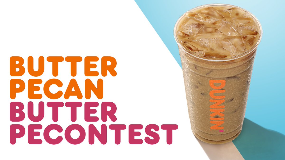 dunkindonuts's tweet photo. write us a twitter essay using #ButterPeContest on why butter pecan coming back is the best thing to ever happen, and 5 of you could win free butter pecan coffee for a year. 

Must tag @dunkindonuts. NPN. Ends 4/28/23. Void where prohibited. 18+. Rules: https://t.co/arciN8RDkw https://t.co/8BnY61B25m