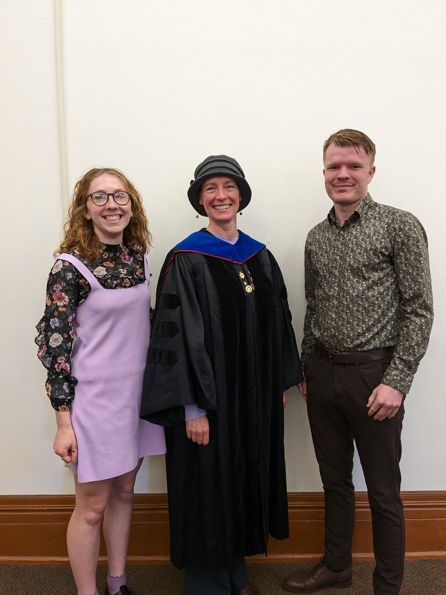 Honors convocation @setonhill last week celebrated 2 amazing Global Studies majors students! Pictured with me: Gabrielle Bubin received award for excellence in human rights peace and justice specialization and Eskil Enaasen for the environmental sustainability specialization.