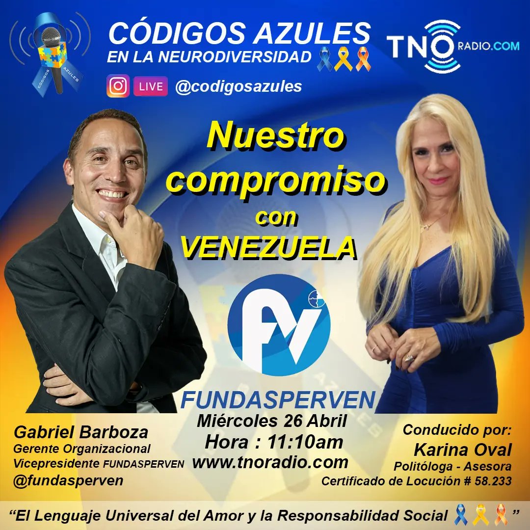 Nuestro compromiso con Venezuela. Objetivos de <a href="/fundas/">fundas</a> para éste año. Brindaremos también información de interés para todos los actores sociales 🇻🇪 invitado especial Gabriel Barboza con <a href="/Karinaoval/">Karina Oval</a> en <a href="/TNOradio/">TNO NETWORK</a>