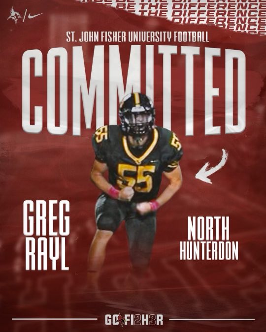 Greg Rayl (@gregrayl) on Twitter photo Committed to <a href="/SjfFootball/">Fisher Football</a> !!! Thank you to <a href="/Coach_Segala/">Brees Segala</a> and <a href="/chriskeyes16/">Coach Keyes</a> for all the help in my decision. A huge thank you to my teammates and coaches <a href="/NHLionsFootball/">North Hunterdon HS Football</a>. A even bigger thank you to my father for all the training he has guided me through. Can’t wait for August! Committed to <a href="/SjfFootball/">Fisher Football</a> !!! Thank you to <a href="/Coach_Segala/">Brees Segala</a> and <a href="/chriskeyes16/">Coach Keyes</a> for all the help in my decision. A huge thank you to my teammates and coaches <a href="/NHLionsFootball/">North Hunterdon HS Football</a>. A even bigger thank you to my father for all the training he has guided me through. Can’t wait for August!