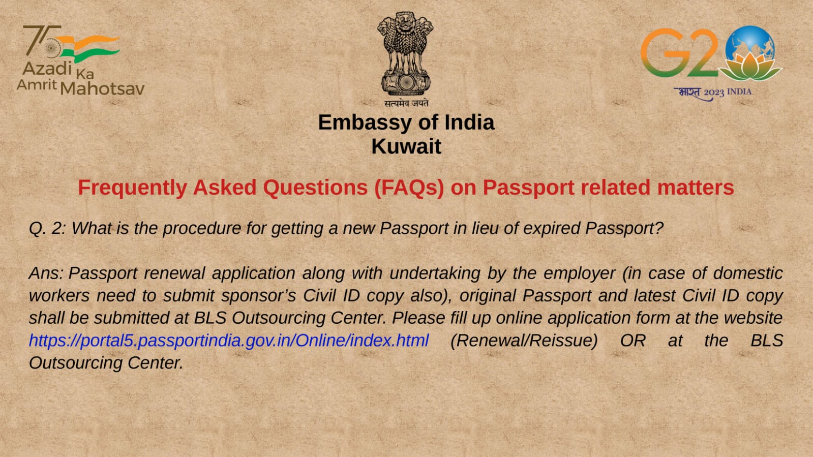 How to Renew Expired Passport of Indians in Kuwait