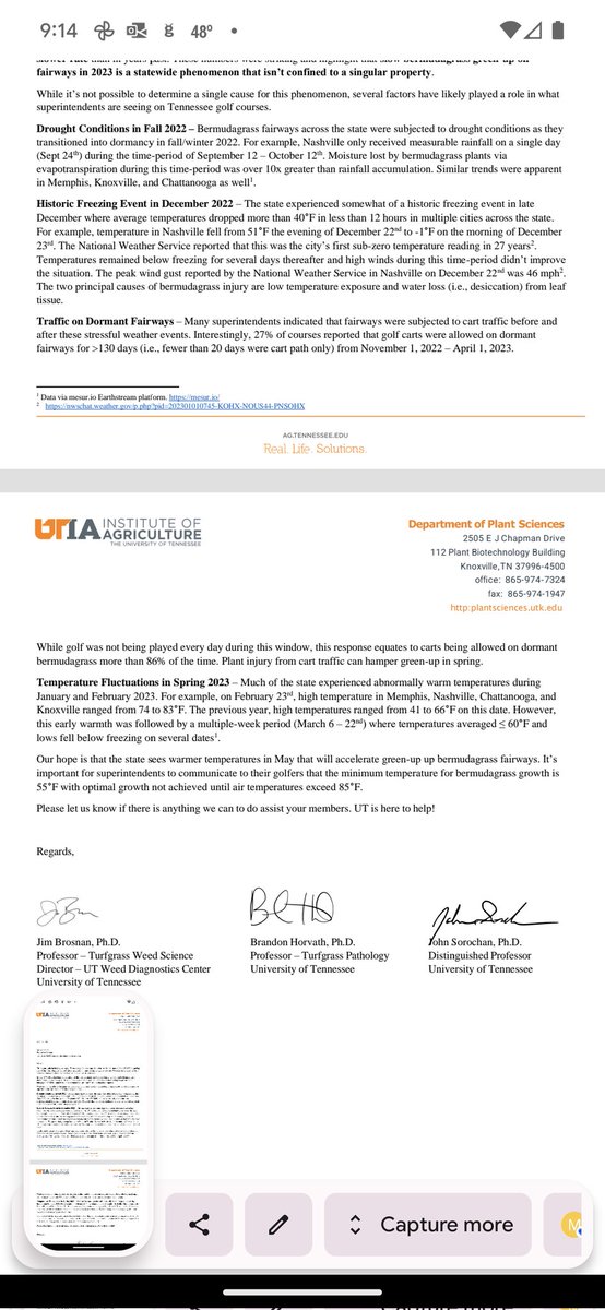 fdccagronomy's tweet image. Appreciate the support from the team @UTturfgrass This letter explains the issue all GCS are seeing across the state. Big thanks to @UTTurfWeeds @UTTurfPath @Sorochan