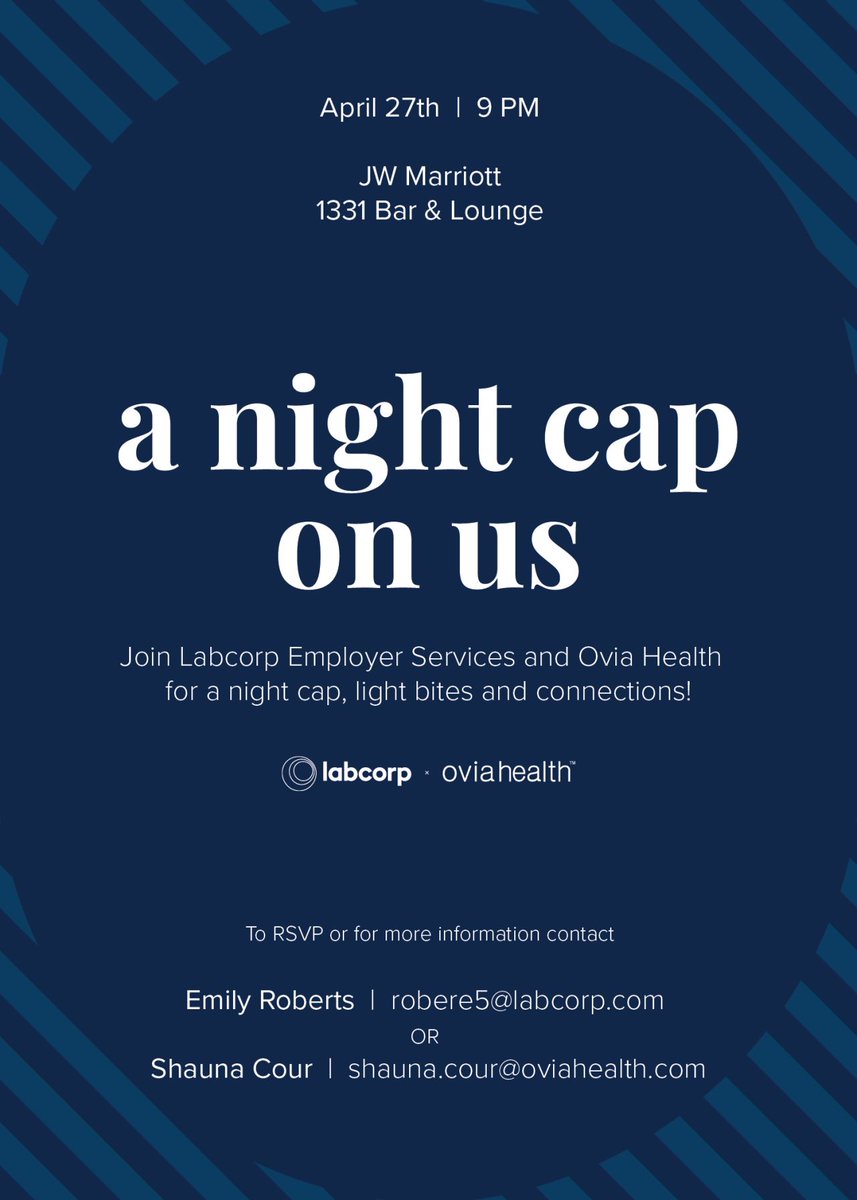 We're in D.C. attending this year's @BizGrpHlth's Annual Conference! Make sure to stop by the Headshot Lounge tomorrow from 8:30am - 4:15pm or Friday from 8:30am - 11am to get an updated headshot, or stop by the 1331 Bar & Lounge tomorrow night to learn more about Ovia + Labcorp.
