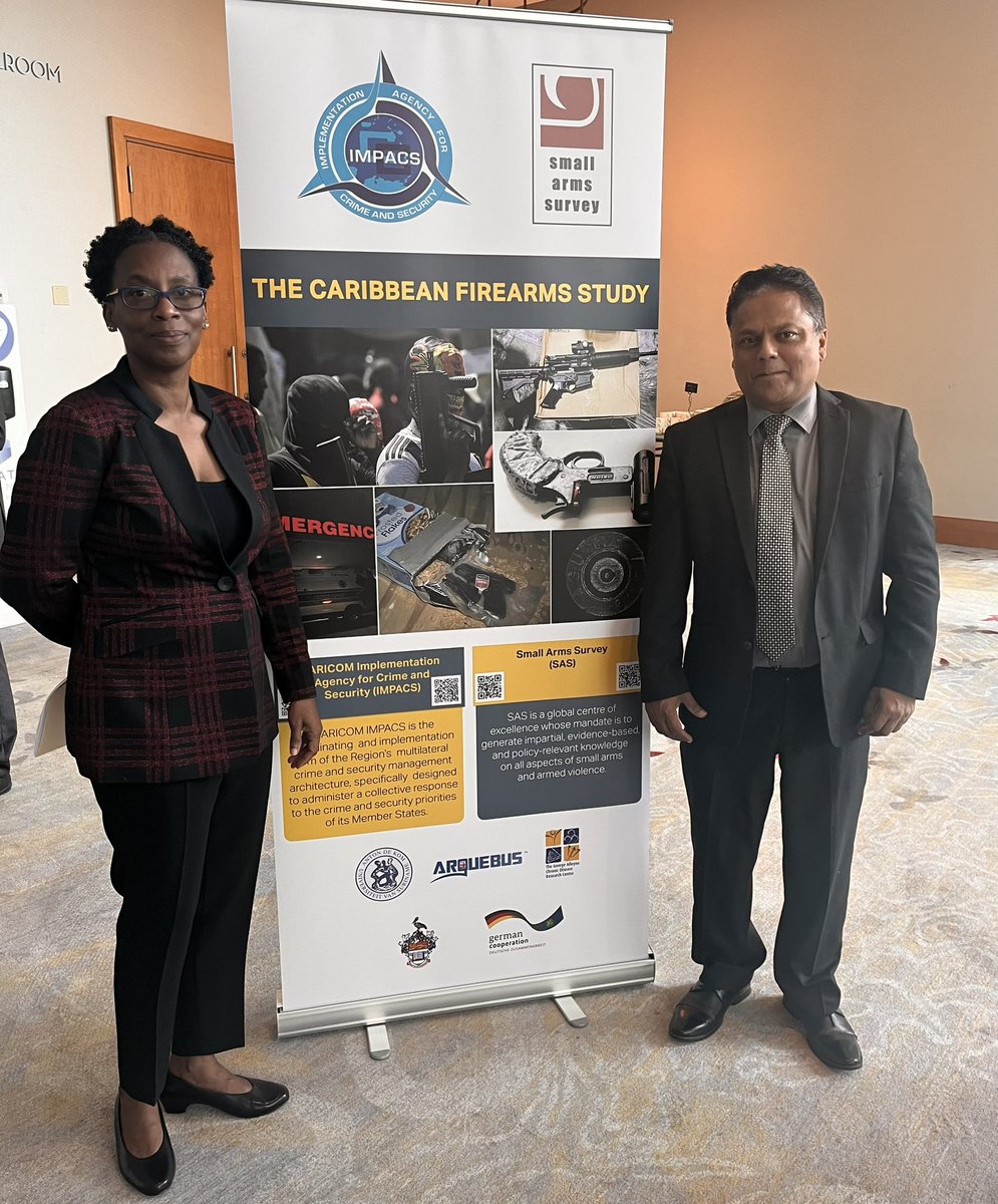 tt_homelandsec's tweet photo. Permanent Security (Ag.), Ministry of National Security, Ms. Nataki Atiba-Dilchan and Director of the Trinidad and Tobago Forensic Science Centre, Mr. Derrick Sankar are also in attendance at the Launch.
#CaribbeanFirearmsStudy2023 #WeaponsCompass @SmallArmsSurvey @CImpacs https://t.co/hUjjqeg1Bz