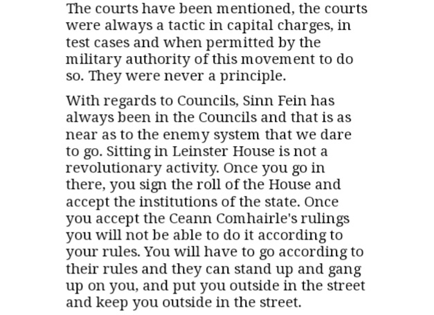 luvsofine's tweet photo. Excerpts of Ruairí Ó Brádaigh's speech at the 1986 Ard Fheis in support of Sinn Féin's continued policy of abstentionism from Leinster House.

Nearly 37 years on, and more relevant than ever... https://t.co/qSfzHC1ov3