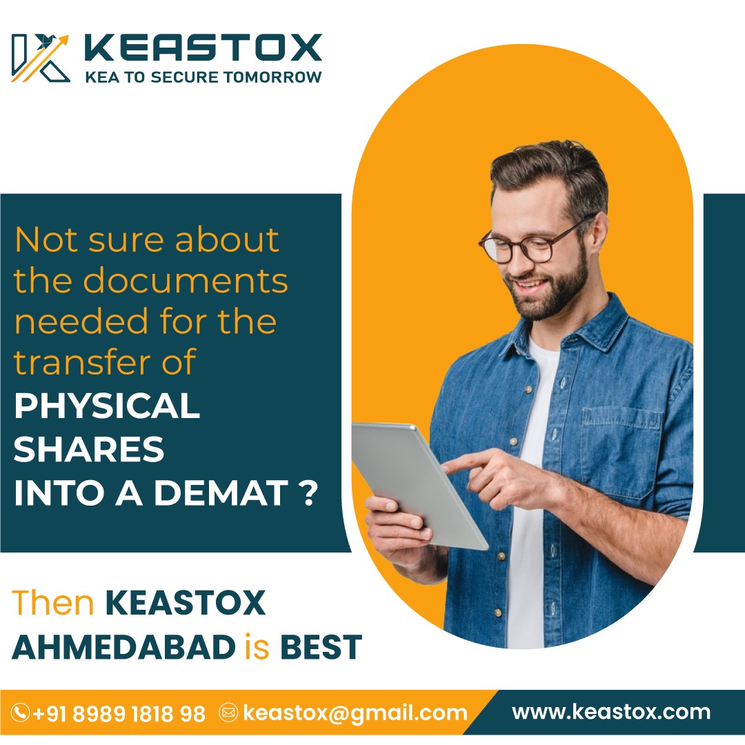 keastox's tweet photo. "Uncertain about the documents needed for transferring physical shares into a demat? Don't worry, KEASTOX AHMEDABAD has got you covered!
#DematTransfer #ShareTransition #KEASTOXAhmedabad #BestChoice #DocumentsMadeEasy #HassleFreeProcess #stockmarket #stockmarketindia https://t.co/6lWf4ON9Cj