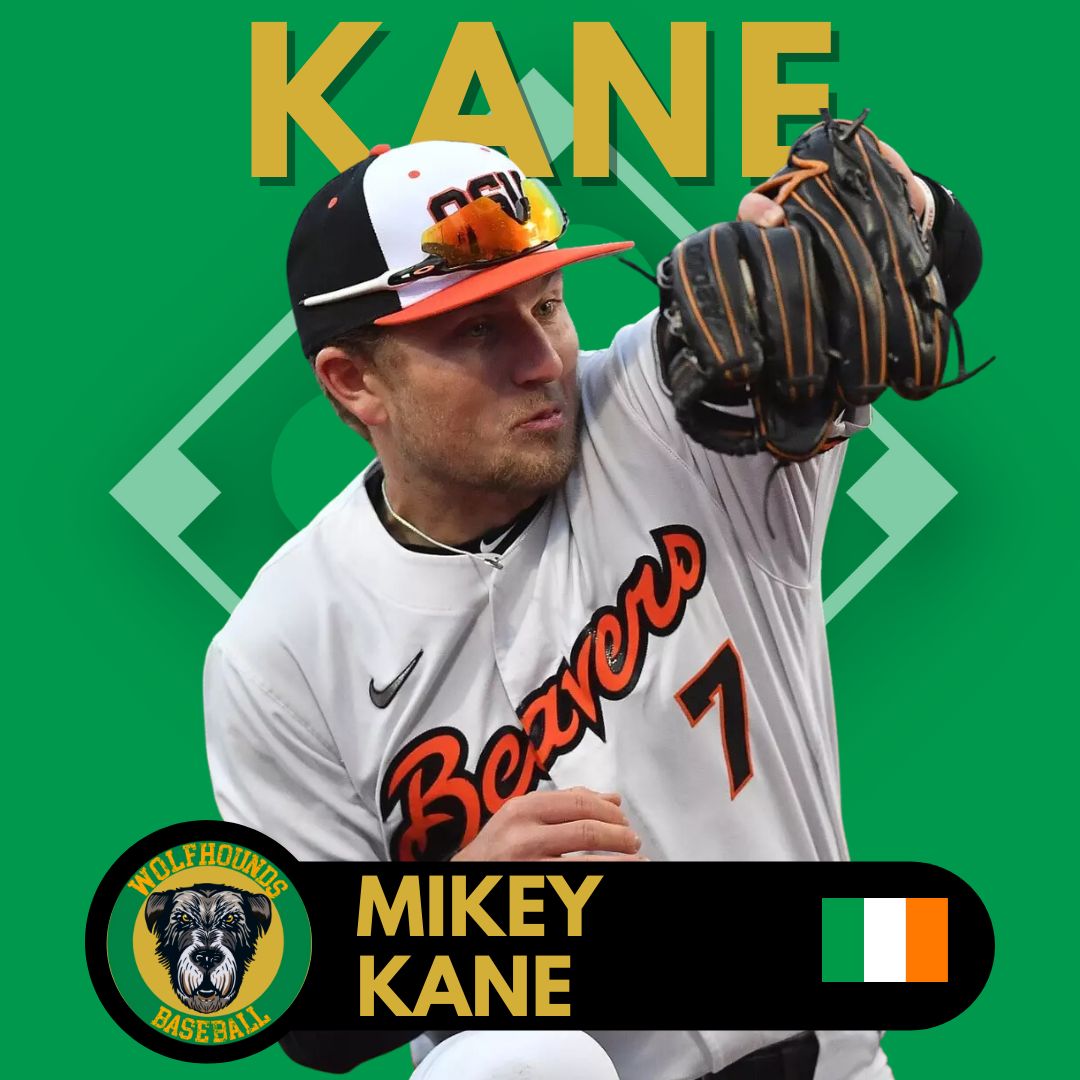 IABSociety's tweet photo. Meet the Irish Wolfhounds: Mikey Kane ☘⚾

Mikey is an infielder from Valencia, CA. He plays for the nationally ranked Oregon State University Beavers! Details: https://t.co/3pFfOBtRl2

#Ireland #WorldBaseballClassic #Wolfhounds #IrishBaseball #IRLWBC @KaneMikey @BeaverBaseball https://t.co/IhgKTFDUNN
