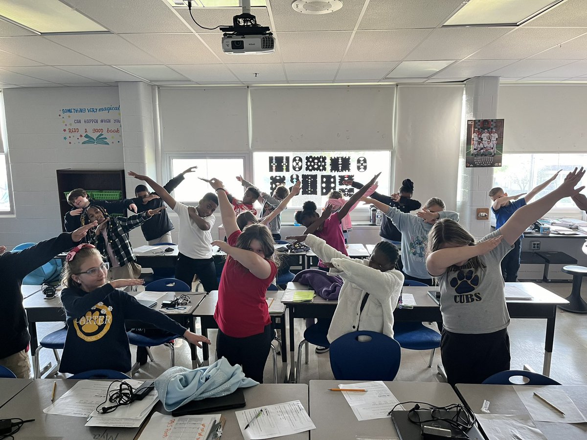 Students greeted each other with the Dab today! Lots of smiles and laughs to begin our day! #greeting #morningmeeting #3rdgrade