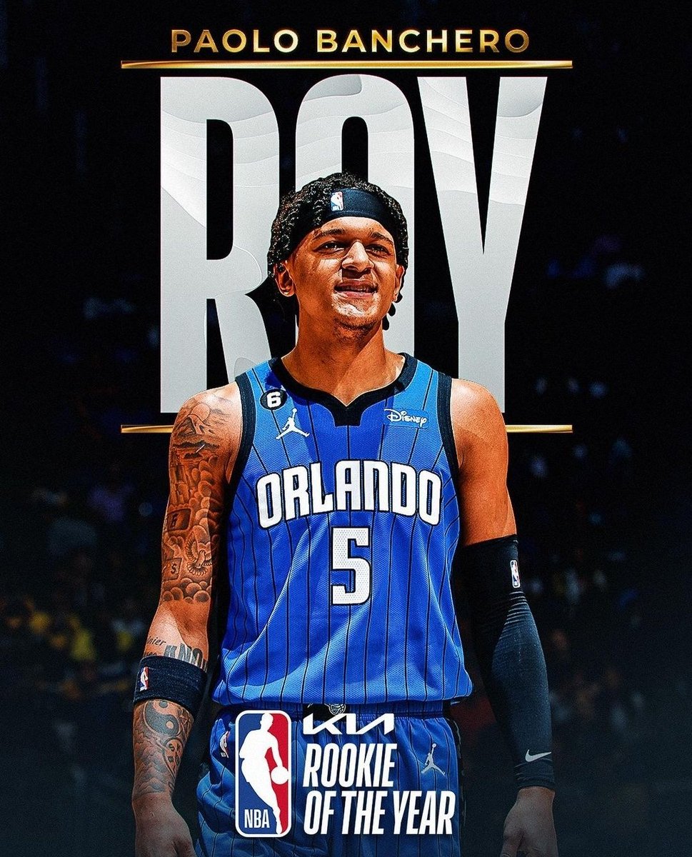 ZonaClutch's tweet photo. 🚨Paolo Banchero es nombrado como novato del año de la NBA.

#paolobanchero 
#nbaroy 
#rookieoftheyear 
#orlandomagic 
#zonaclutch https://t.co/2FFduOp2Or