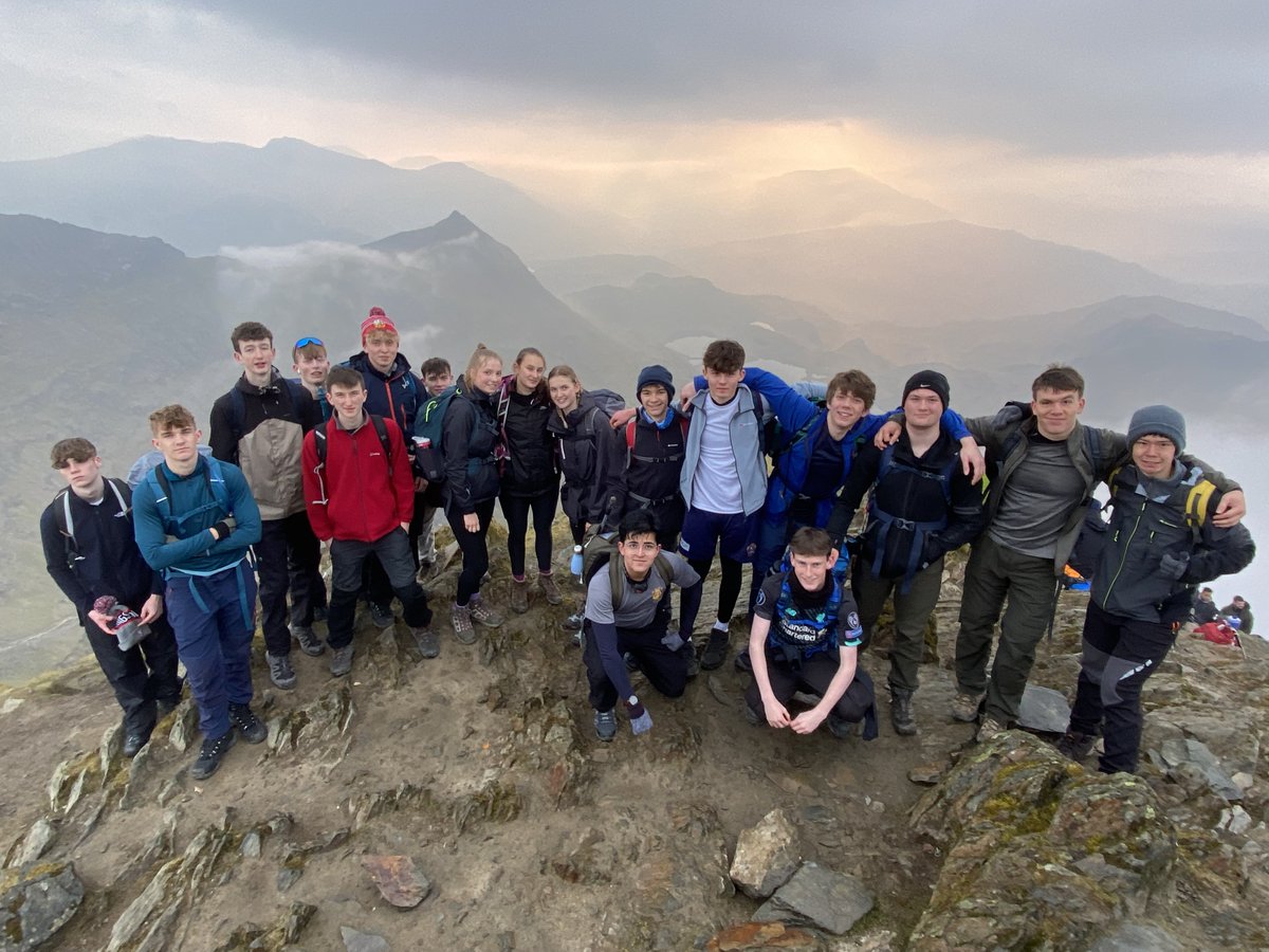 AdventuresAtRBC's tweet photo. Last weekend, 18 intrepid Year 12’s successfully completed the notorious Snowdon 6 Challenge - 40km and 2750m of ascent over 19 hours. This has never been done by a school group before. Reading Blue Coat School has made history! Fantastic effort and well done! https://t.co/xGk64gsfEP