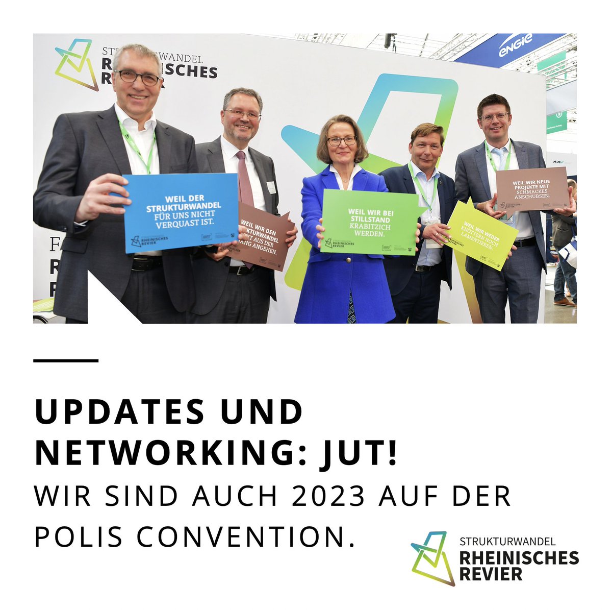 Auf den Stand gebracht! Gleich morgens hatten wir hohen Besuch: NRW-Kommunal- und Bauministerin <a href="/inascharrenbach/">Ina Scharrenbach</a> tauschte sich bei uns am #polisconvention Stand mit @bodomiddeldorf und Bürgermeistern @landgemeinde(Titz), Axel Fuchs (Jülich) &amp; <a href="/StephanMuckel/">Stephan Muckel</a> aus. Morgen mehr😊!
