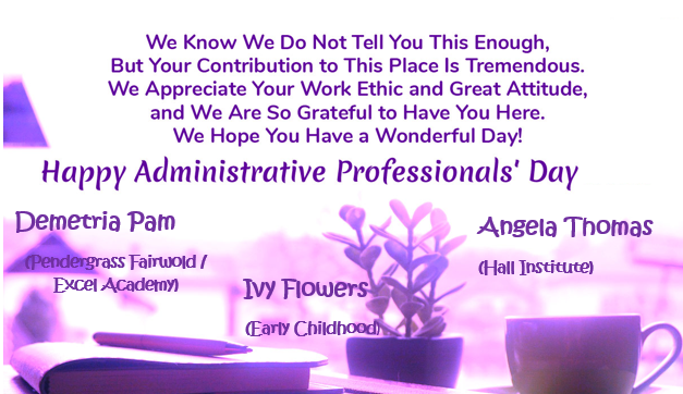 PendergrassFai1's tweet photo. Happy Administrative Professionals' Day!!!

#RichlandOne #TeamOne #OneTeam https://t.co/a7uVFzbFNI