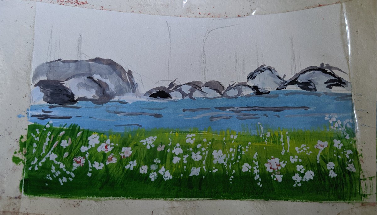 dainsartty's tweet photo. A beautiful place to unwind 🌿

#gouache #painting #ArtistOnTwitter #beginner https://t.co/QFepN7vDBm