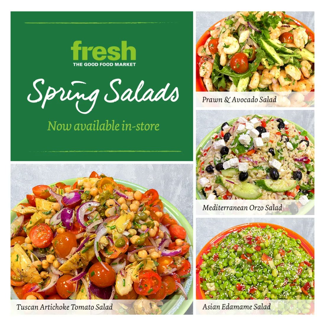 freshdublin's tweet photo. Spring is in full bloom and so are our new salads 🌸🥗🥗🌸 #Freshthegoodfoodmarket #salad #Springtimevibes #healthyfood #healthychoices #yummy https://t.co/eMq2CxtmZz