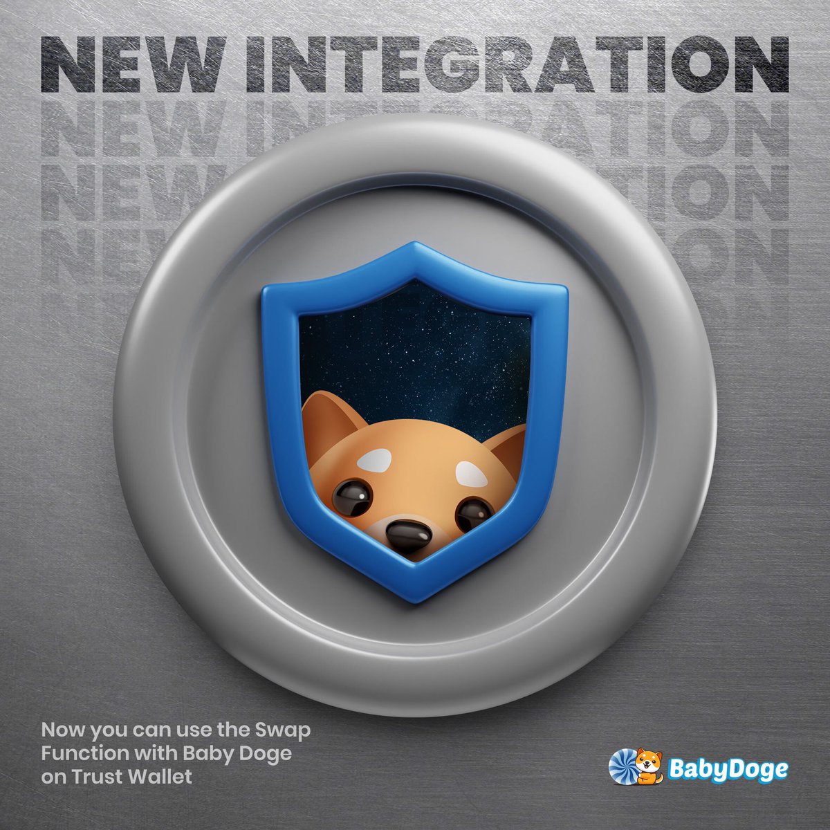 New integration with <a href="/TrustWallet/">Trust Wallet</a> !

Now users can swap #BabyDoge directly within the trust wallet swap !