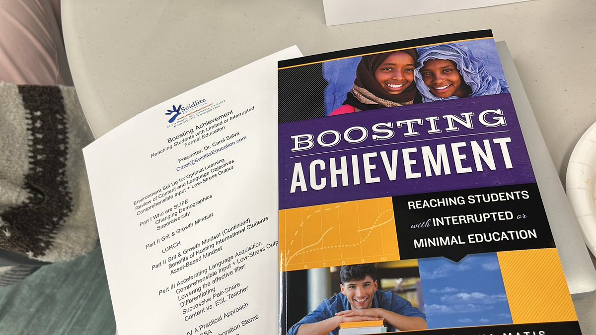 Excited for today’s learning! #BoostingAchievement #DrSalva #ESOL