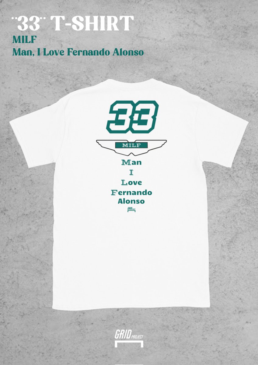 GRIDProject_'s tweet photo. ¨33¨ T-SHIRT 💙

Sí, soy una MILF: Man, I Love Fernando Alonso

#GRIDProject #como33 #FernandoAlonso 

https://t.co/3ztlcf4go1 https://t.co/XembYm5NiK