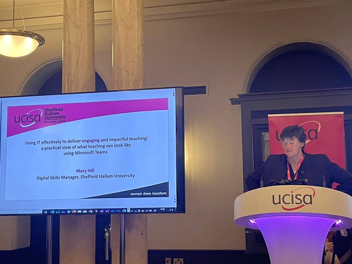 Our own Mary Hill delivering a session on Using IT effectively to deliver engaging and impactful teaching. <a href="/UCISA/">UCISA</a> spotlight #udigcap