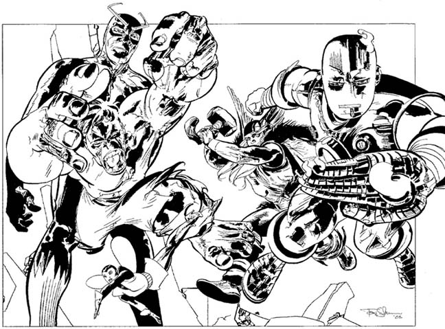 MichelFiffe's tweet photo. Pixelation made by anonymous hands, commission / pitch art for a project that went nowhere, an indecipherable house ad, a fan press illustration. All beautiful. https://t.co/eyD52Gkhky