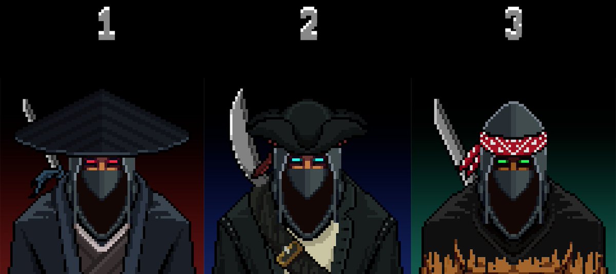 ⚔ 10x Lurklist Giveaway ⚔

Choose which Lurker you will become...Comment your answer for a chance at Lurklist!
1️⃣ Fierce Samurai
2️⃣ Wise Pirate Lord
3️⃣ Envious Bandit

🗡Must Like/RT/Tag 1 Lurker!

#NFTGiveaways #NFTCommunity #NFTs #WLGiveaways #ETH #mintingsoon #Freemint