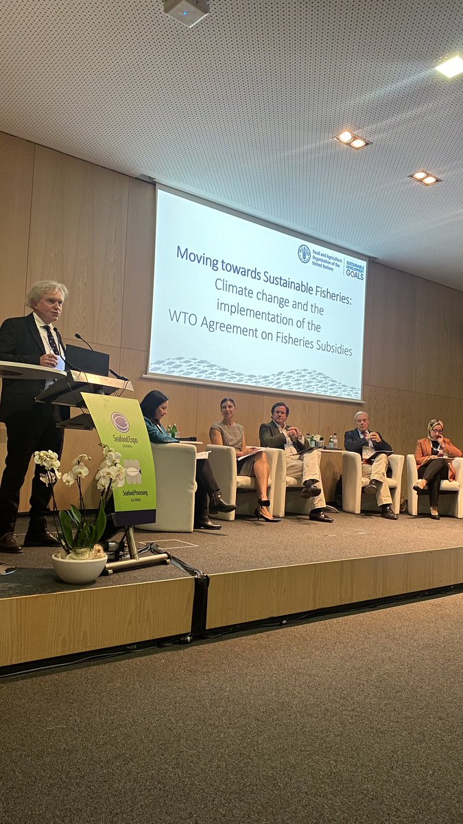 Gas_1102's tweet photo. #SEG 2023

The #FAO event has just started addressing the topic of #climate #change and the implementation of the #WTO #Agreement on #Fisheries #Subsidies. https://t.co/kVKD1vcJiP