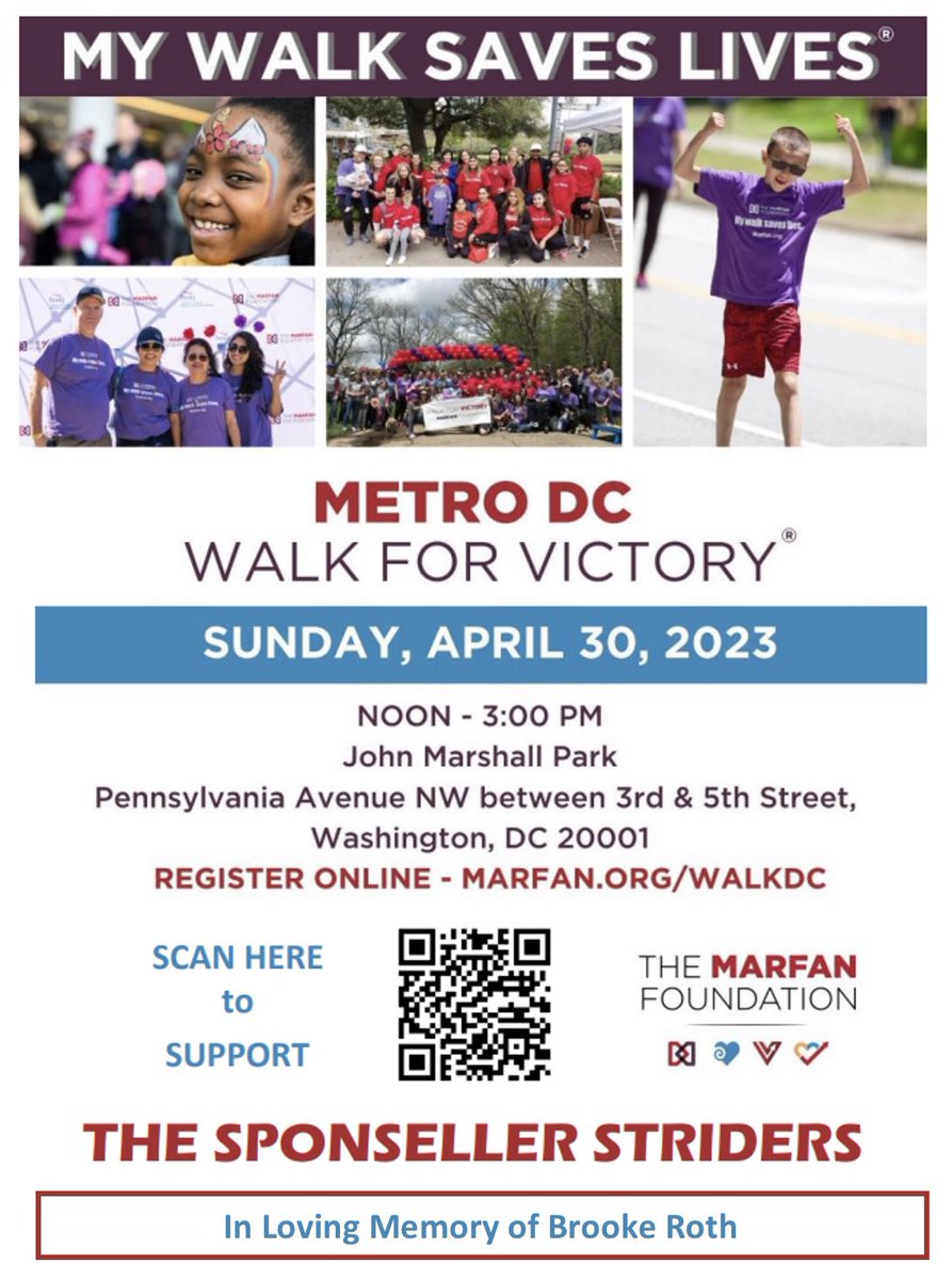 Greg Benes (@gregbenes) on Twitter photo Please consider donating to our team (Sponseller Striders) for the <a href="/MarfanFdn/">TheMarfanFoundation</a> Walk this weekend to benefit kids with Marfan Syndrome!
<a href="/PSponsellerMD/">Paul Sponseller</a> <a href="/HopkinsOrtho/">Johns Hopkins Orthopaedics</a> <a href="/AllChildrens/">Johns Hopkins All Children's Hospital</a>
give.marfan.org/team/487041 Please consider donating to our team (Sponseller Striders) for the <a href="/MarfanFdn/">TheMarfanFoundation</a> Walk this weekend to benefit kids with Marfan Syndrome!
<a href="/PSponsellerMD/">Paul Sponseller</a> <a href="/HopkinsOrtho/">Johns Hopkins Orthopaedics</a> <a href="/AllChildrens/">Johns Hopkins All Children's Hospital</a>
give.marfan.org/team/487041