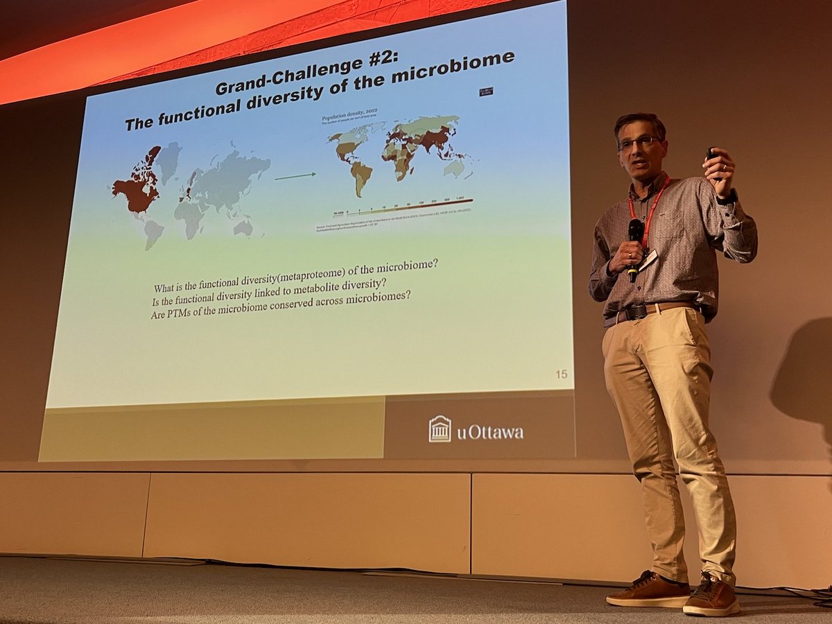 <a href="/DanielFigeys/">Daniel Figeys</a> presenting #Metaproteomics Grand Challenges at the #IMS23 in Avignon (April 2023)