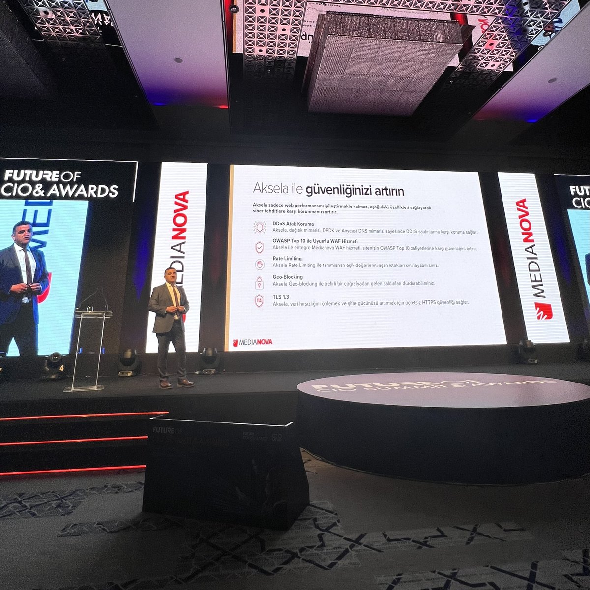 Medianova_CDN's tweet photo. Our CEO Serkan Sevim, was speaker at the “Future of CIO Summit” event, where he discussed the latest trends and developments in cybersecurity, #CDN, performance and the journey to the edge.
#cybersecurity #journeytotheedge #futureofCIO #Medianova https://t.co/ZQDZffPMcw