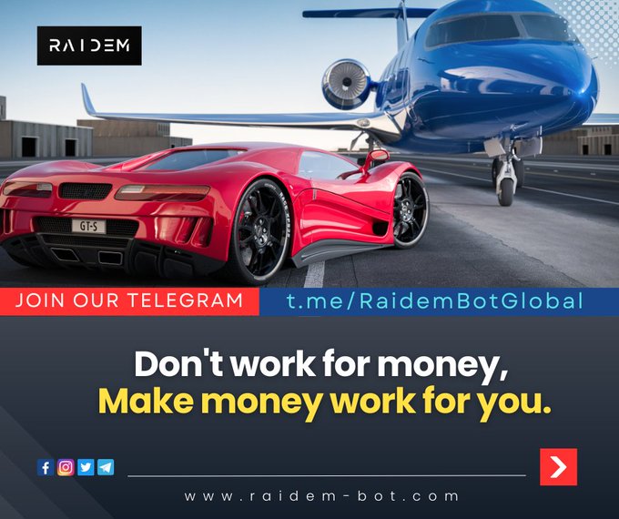 Don't work for money, make money work for you.
Passive income.
TARGET PROFIT +6~14% MONTHLY
JOIN OUR TELEGRAM: t.me/RaidemBotGlobal

#passiveincome #money #Investing #trading #forex #investment #financialfreedom #business #earnmoney #millionaire