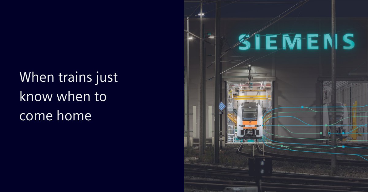 SiemensMobility's tweet photo. Imagine maintenance was based on #data. We make it possible with remote monitoring of the fleet & analytical models that predict premature failures. With #RailigentX we can reduce unplanned depot stops.
Come by #UITP2023 to learn more, or click here ⤵️ #TransformTheEveryday
