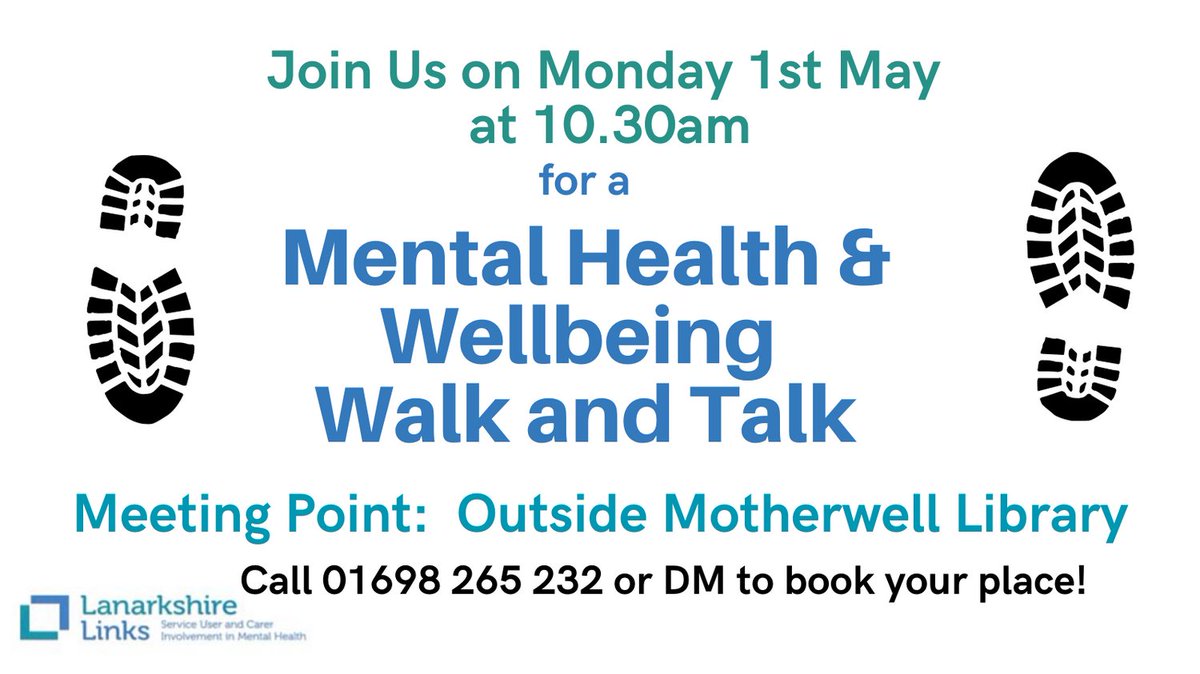 On Monday 1st May, our usual Recovery Conversation Cafe is taking on a new route!  

Call Vicki on 01698 265 232 to find out more.

Prepare for ALL weathers, it is Scotland after all!

Hope to see you there.