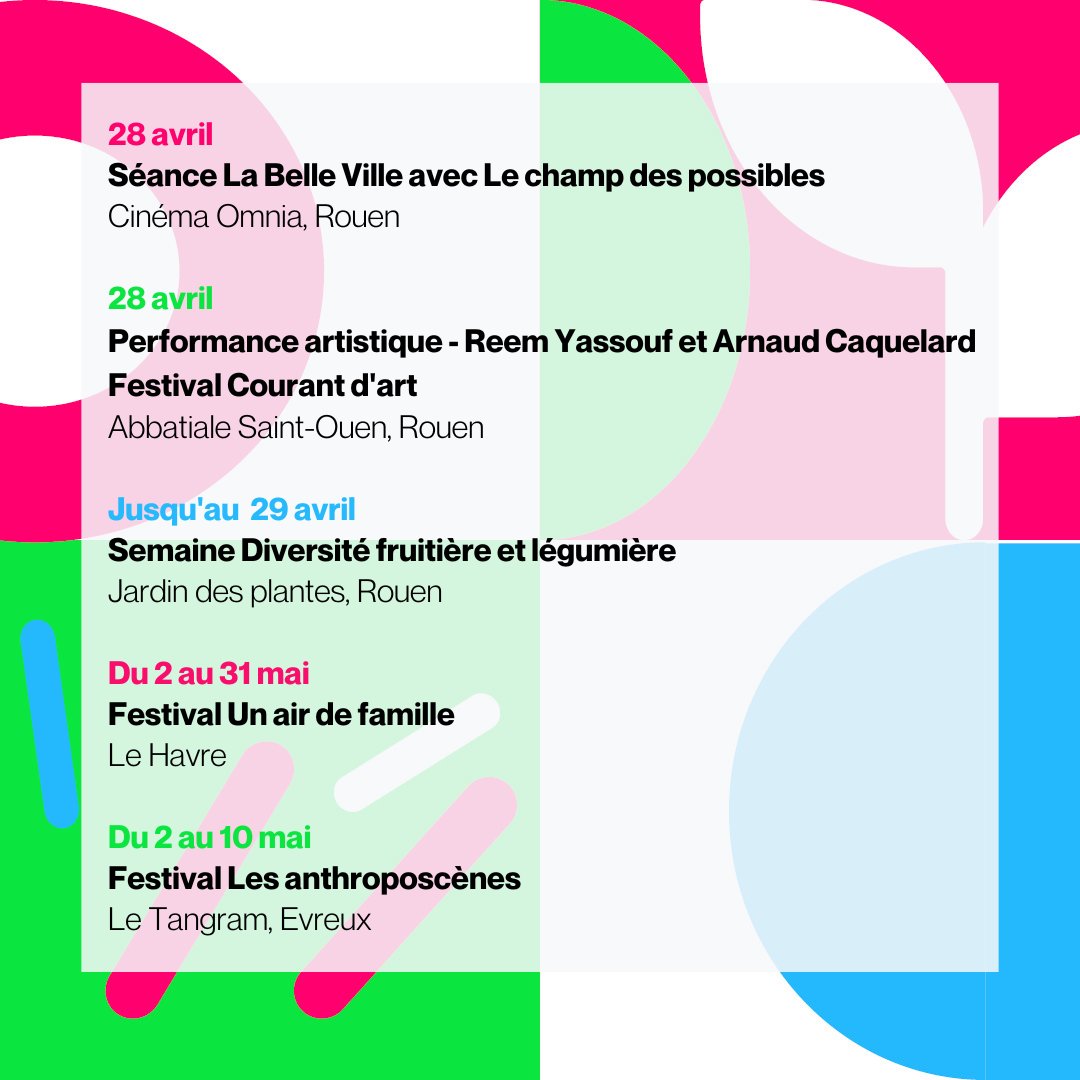 Rouen2028's tweet photo. #agenda Cette semaine, la nature s'invite dans notre sélection d'événements entrant en résonance avec notre candidature ! #ecoc #rouen2028

https://t.co/1NNlOryVK2 https://t.co/MWCHmtDhcN