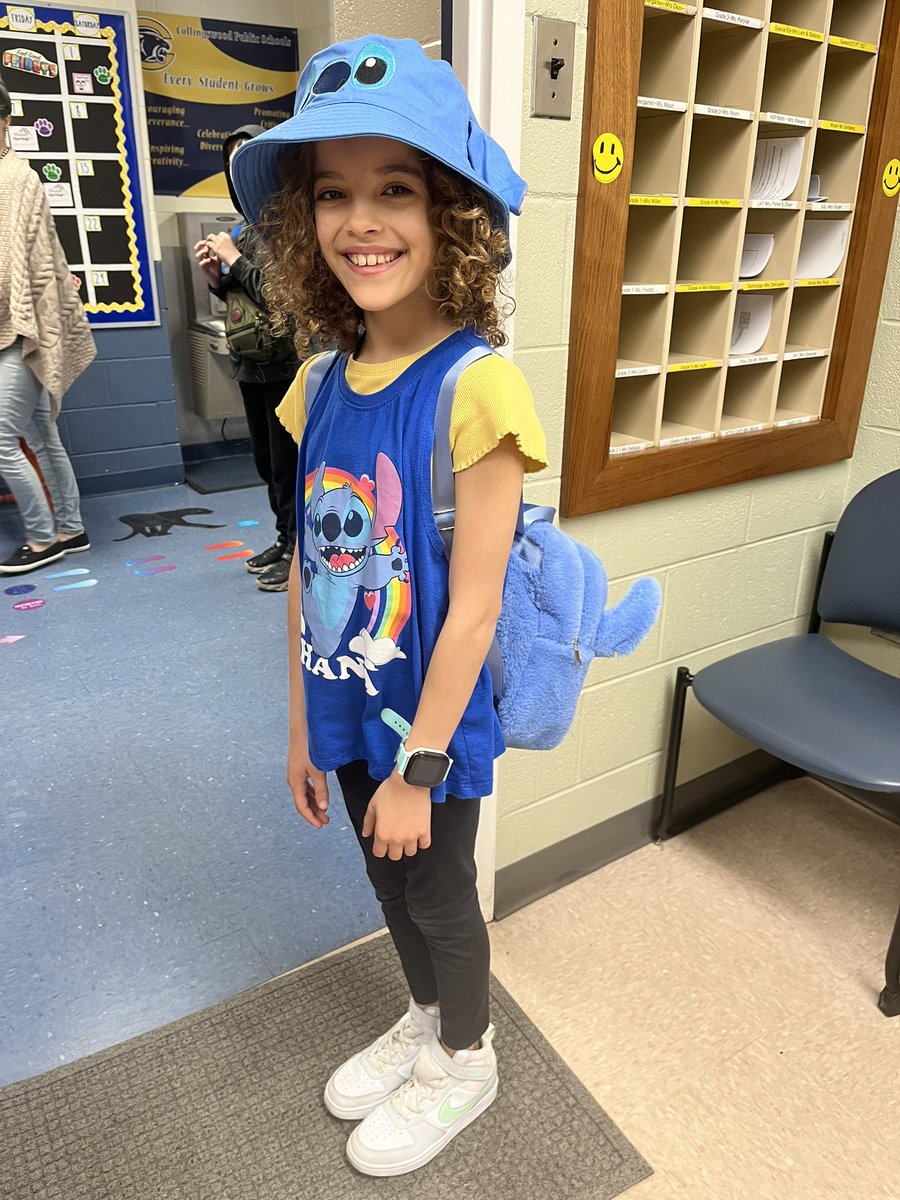 An adorable Stitch stopped by Tatem.  #tatemtweets #collsedu #Disney