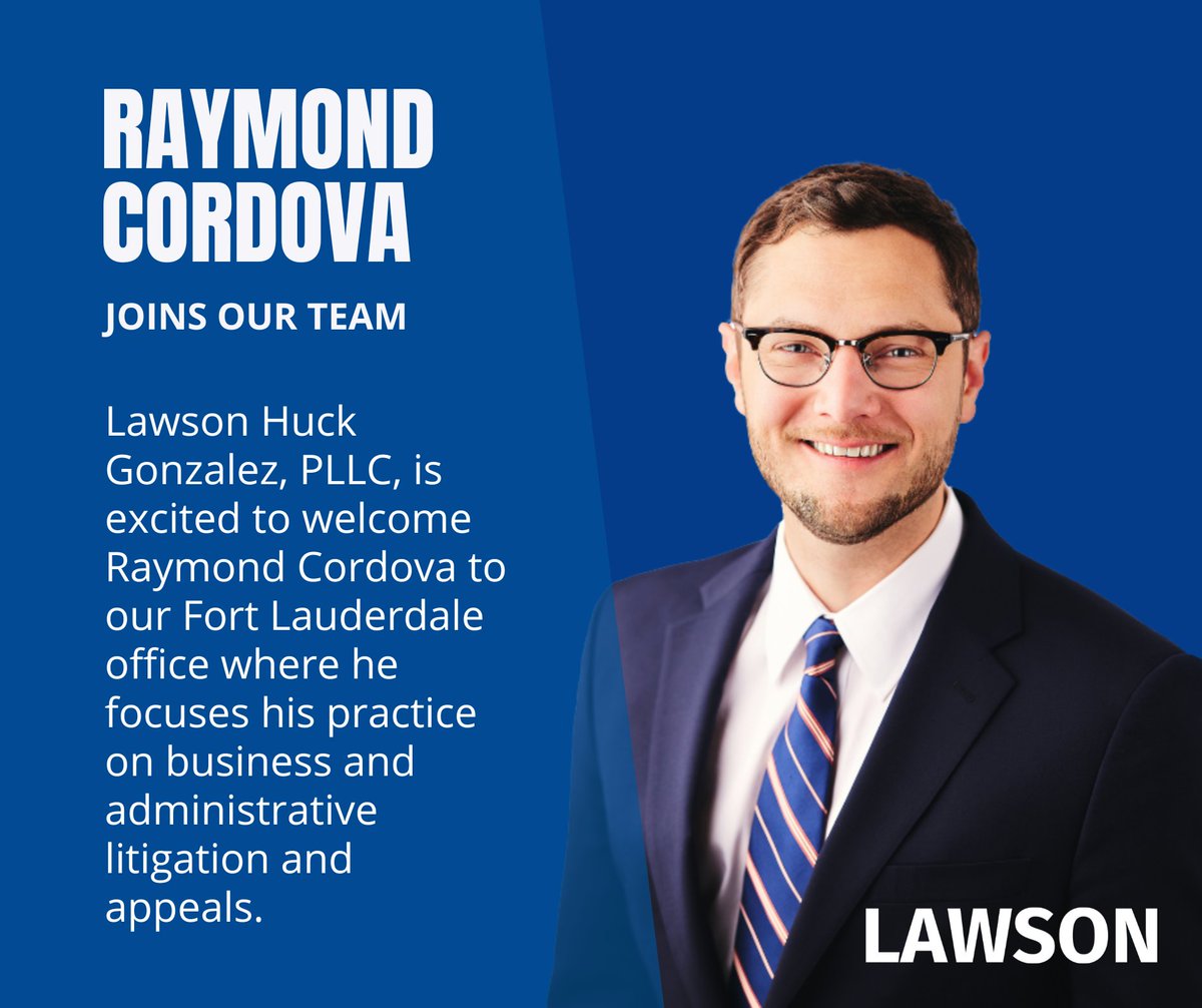 Join us in welcoming Raymond Cordova to the Lawson Firm.