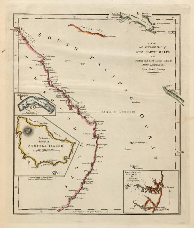 mapfriend's tweet photo. A new and accurate map of New South Wales, with Norfolk and Lord Howes Islands, Port Jackson… https://t.co/Q8mky3hOsG https://t.co/pfWZpHP7FZ