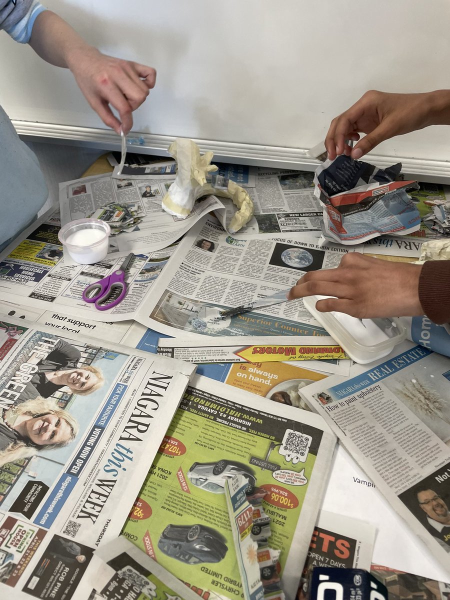 mrssrau's tweet photo. Paper mache day in 5/6 @TapleytownHWDSB - our dragons are coming along!!!! https://t.co/c99mSqEexH