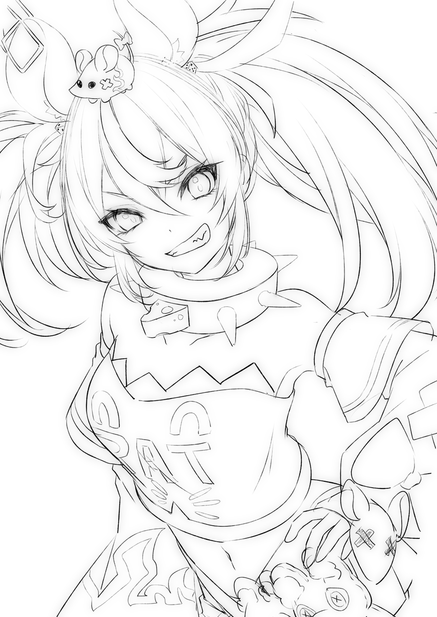 あぁ～～～～～趣味絵楽しい～～～～～～
1時間半でラフ完成!!! 