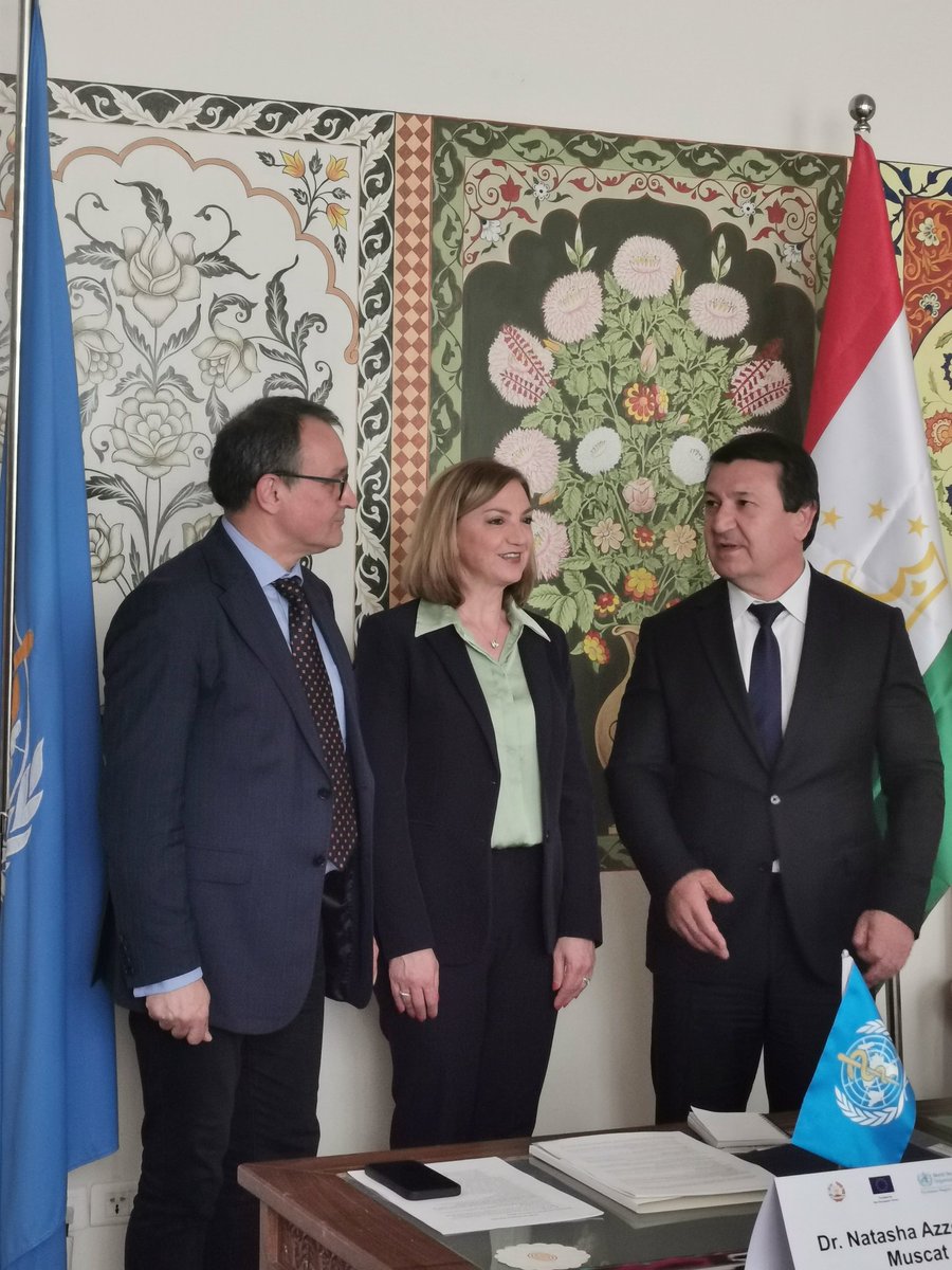 JuanaPaolaBI's tweet photo. #Tajikistan Min of Health: "We have created a Technical Working group on Health Labour Market Analysis and the results will be discussed in a high level policy dialogue on Friday" MoH Dr. Abdullozoda
#oneWHO #HealthWorkers
WR Víctor Olsavszky
@natasha_azzmus
@WHO_Europe https://t.co/MBuY0mvU35