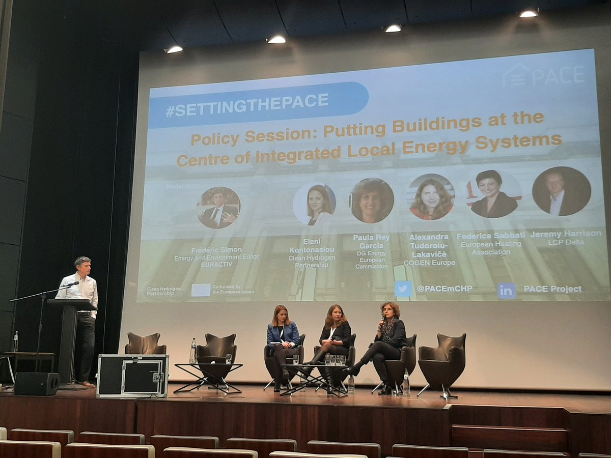 At the <a href="/PACEmCHP/">PACE</a> Conference in Brussels, <a href="/FredSimonEU/">Frédéric Simon</a> is moderating the final panel discussion with Paula Rey Garcia (<a href="/Energy4Europe/">Energy4Europe 🇪🇺</a>), Eleni Kontonasiou (<a href="/CleanHydrogenEU/">Clean Hydrogen Partnership</a>), <a href="/TudoroiuAl/">Alexandra Tudoroiu</a> (COGEN Europe) &amp; Jeremy Harrison (@LCP_Delta)

#SettingthePACE