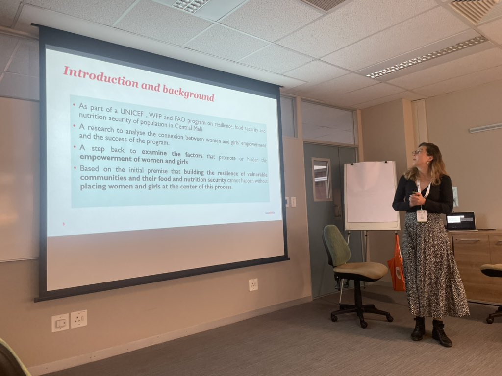 AmalHaouet's tweet photo. Unpacking gender dynamics in Central Mali to boost women and girls’ access to food and nutrition security by @MagentaSBC #afsmac23 https://t.co/E14YnHPA0X