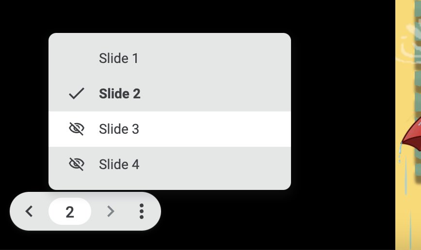 Riddle me this…. If a Google Slide is hidden and you publish the link, why can viewers access the hidden slide/s through the navigation bar? What’s the fix? 
#KYGoDigital #JCPSDigIn @Google @kystetech